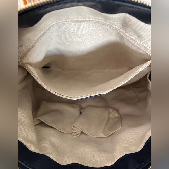 Gucci Sukey Guccissima Navy Leather Shoulder Tote Bag Gold Hardware GG Charm - Picture 8 of 16